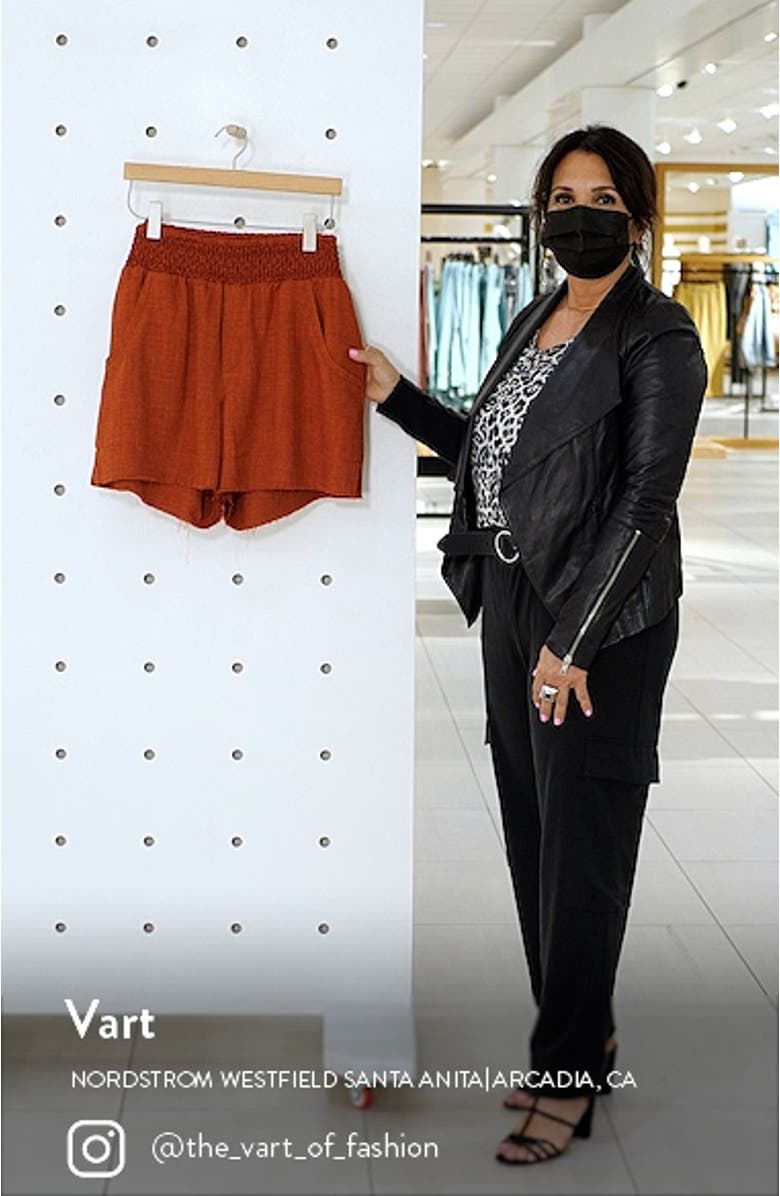 Smock Waist Fray Hem Shorts, sales video thumbnail