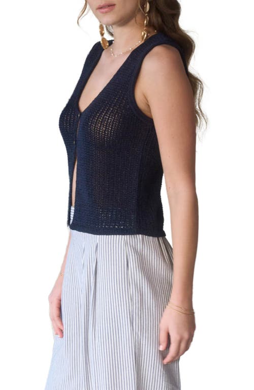 BLU PEPPER BLU PEPPER BUTTON FRONT KNIT SLEEVELESS TOP 