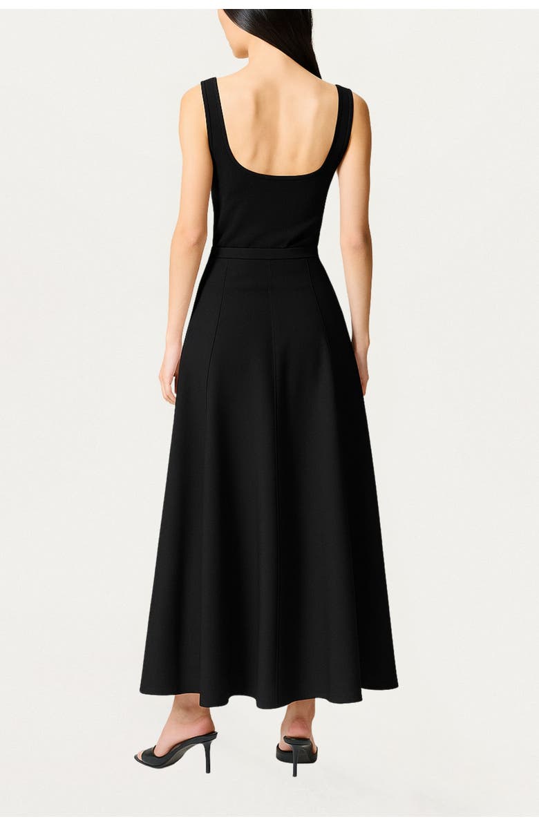 Nocturne Flared Maxi Skirt, Alternate, color, Black