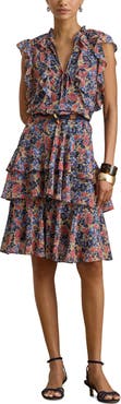 Lauren Ralph Lauren Floral Tiered Georgette Dress