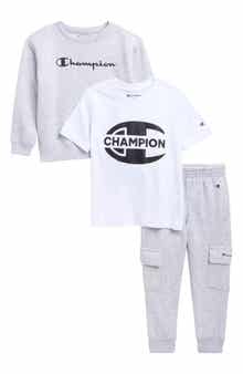 Kids' Crewneck T-Shirt, Hoodie & Joggers Set
