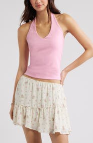 BP. Stretch Cotton Halter Top
