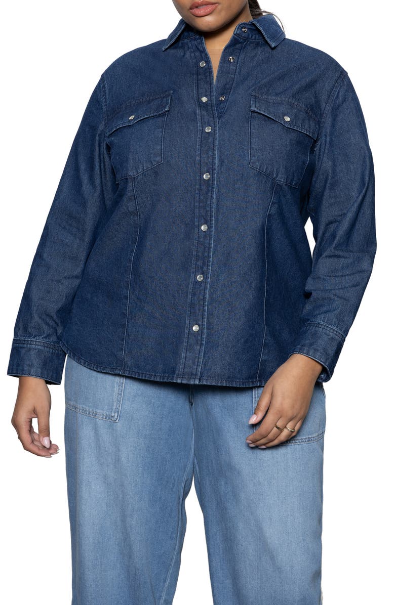 Sanctuary The Denim Western Shirt, Main, color,