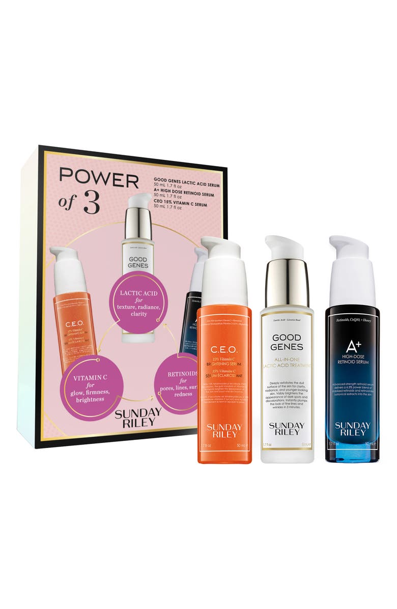 Sunday Riley Power of Three Jumbo Size Set, Main, color, 