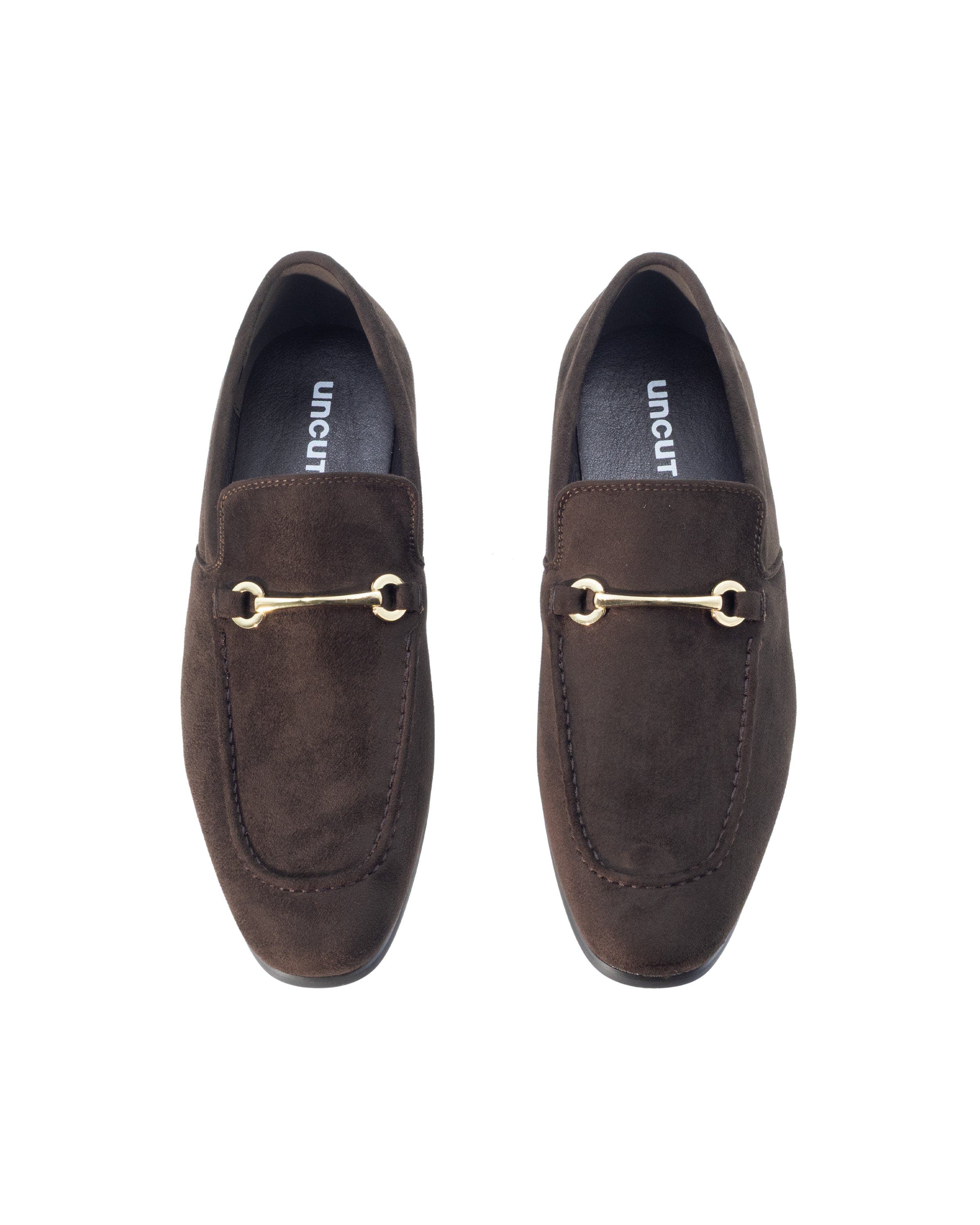 Uncut Roberts Almond Toe Loafer, Alternate, color, Chocolate Microsuede