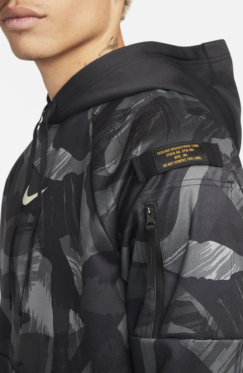 Nike Camo Print Therma-FIT Fitness Hoodie, Alternate, color,