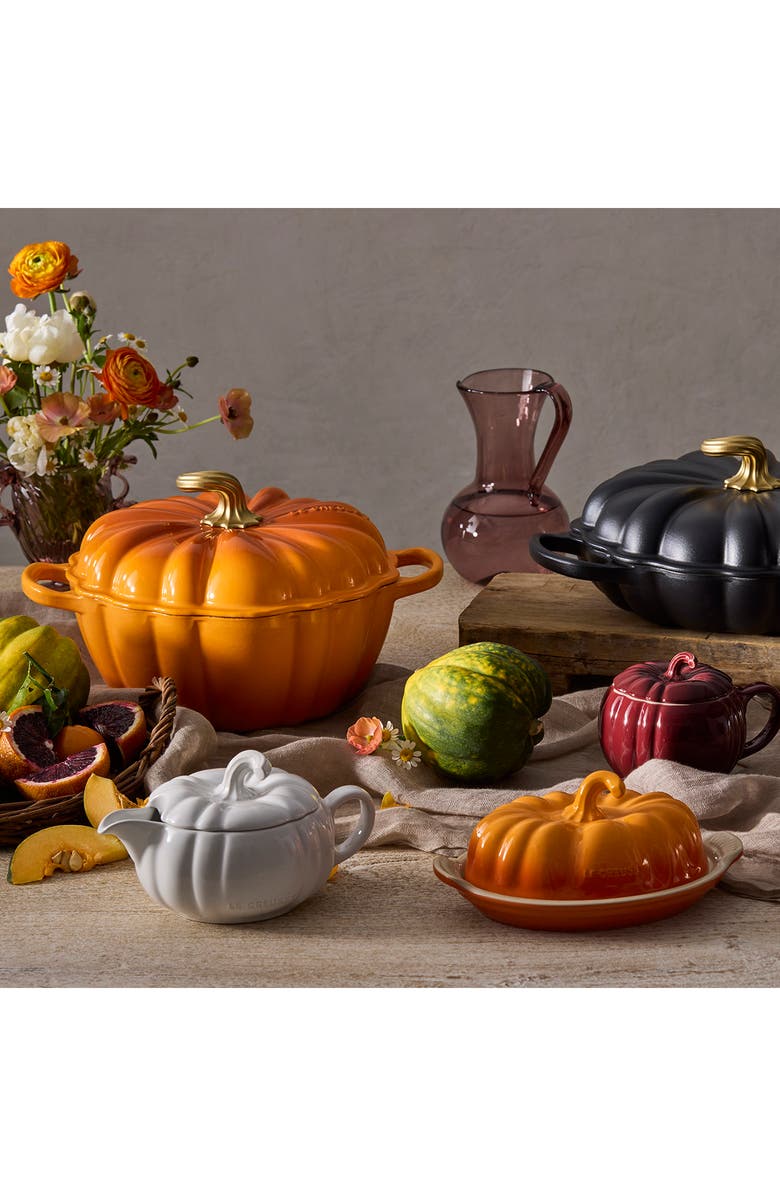 Le Creuset Enameled Cast Iron Pumpkin Braiser, Alternate, color, Licorice