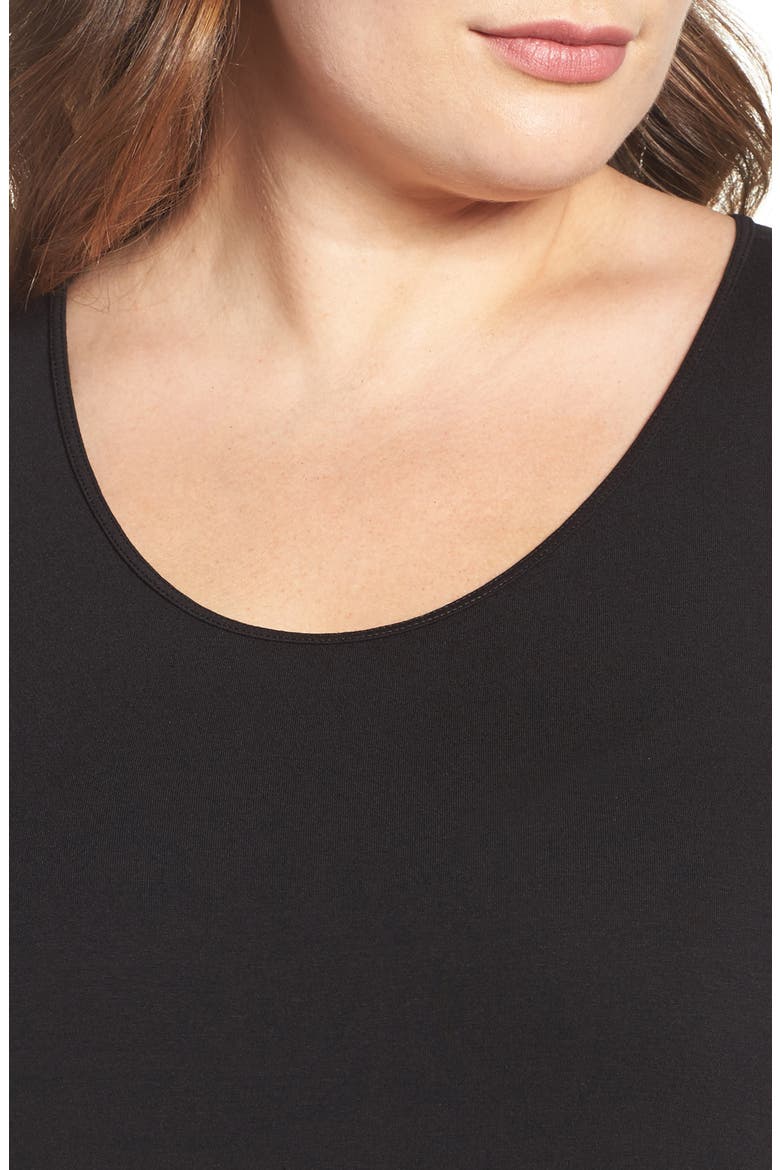 Jersey Midi Dress, Alternate, color, BLACK