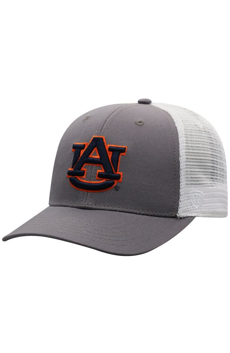 TOP OF THE WORLD Men's Top of the World Gray Auburn Tigers Trucker Adjustable Hat, Main, color, 