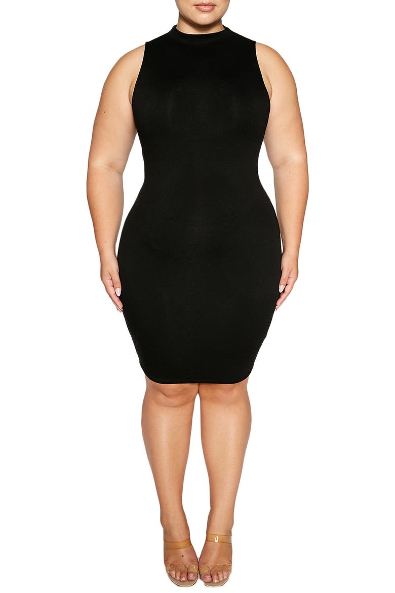 Sleeveless Minidress, Main, color, BLACK