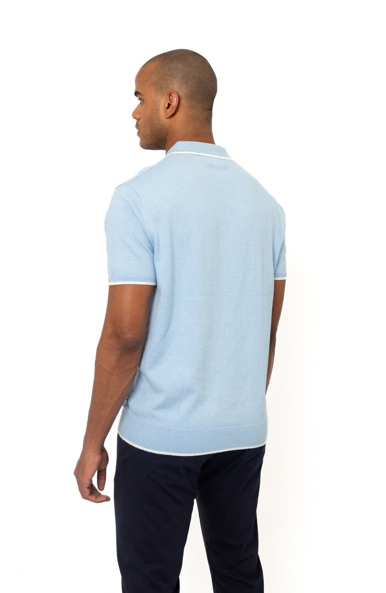 PINO BY PINOPORTE Tipped Cotton & Cashmere Polo, Alternate, color, 