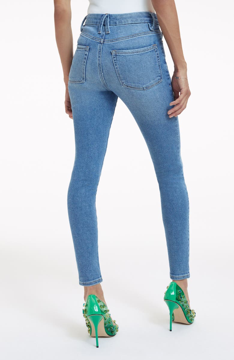 Good American Good Waist High Waist Palazzo Jeans, Alternate, color, 