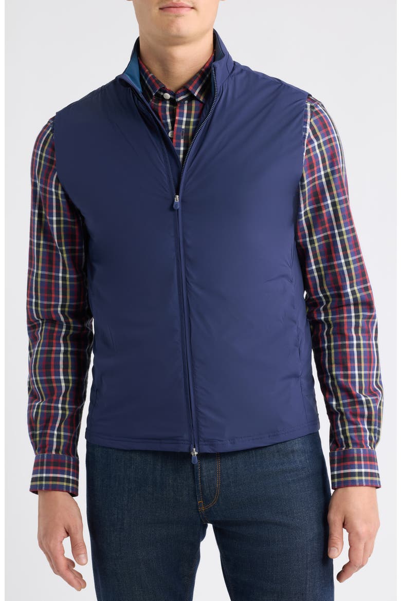 Flex Zip Front Stretch Vest, Alternate, color, NAVY