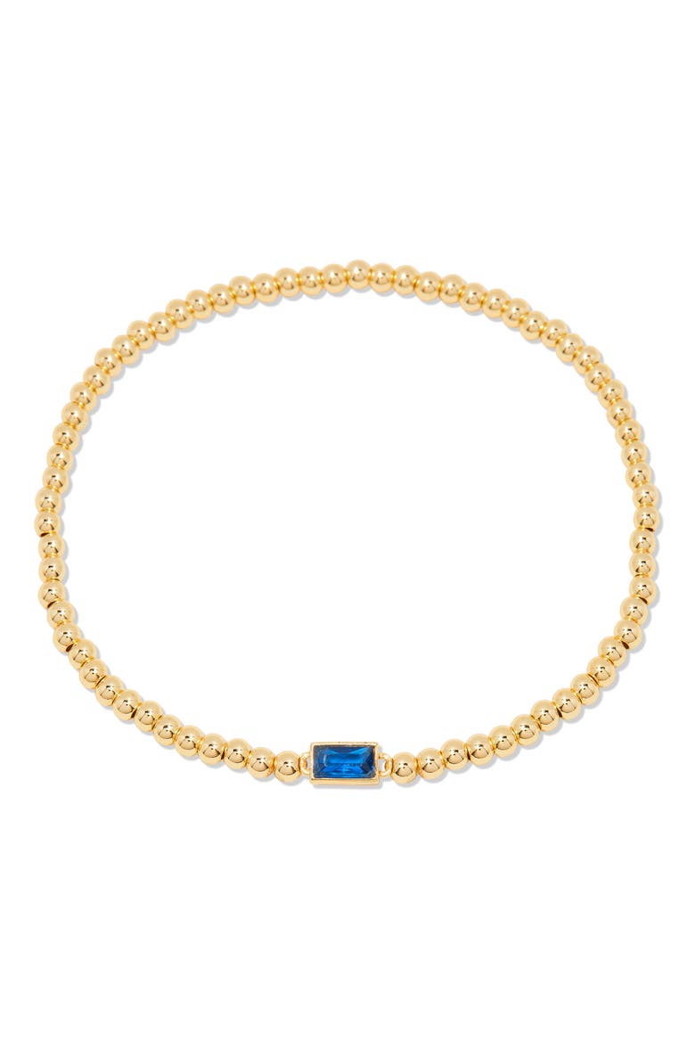 Kylie Birthstone Beaded Stretch Bracelet, Main, color, GOLD - SEPTEMBER