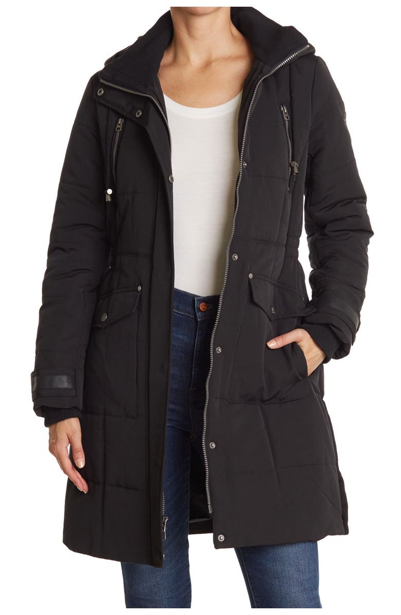 Lucky Brand Quilted Hooded Long Parka Jacket, Main, color, 