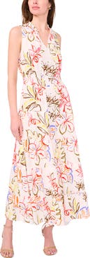 MSK Sleeveless Tiered Maxi Dress