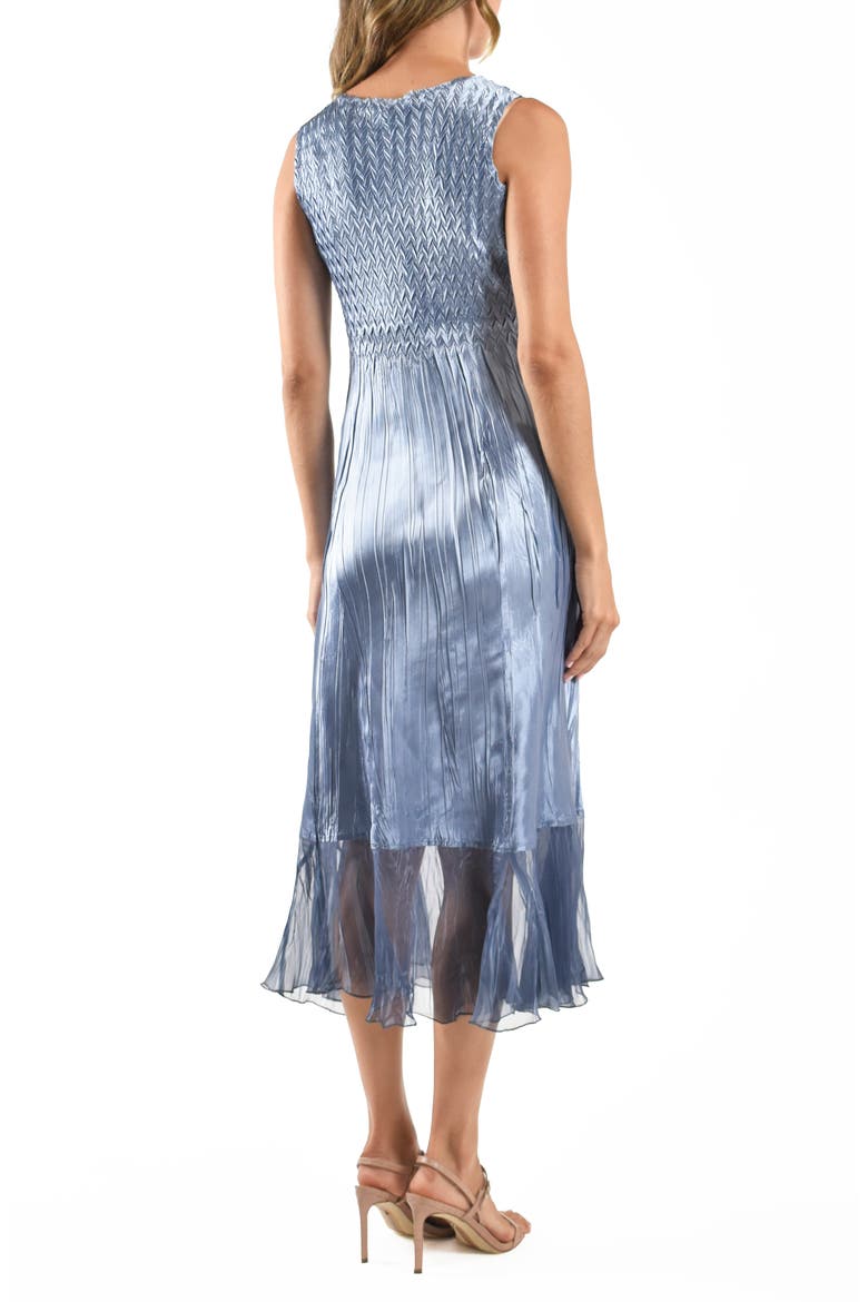 Charmeuse & Chiffon Cocktail Dress with Duster Jacket, Alternate, color, PERSIAN VIOL BLUE OM