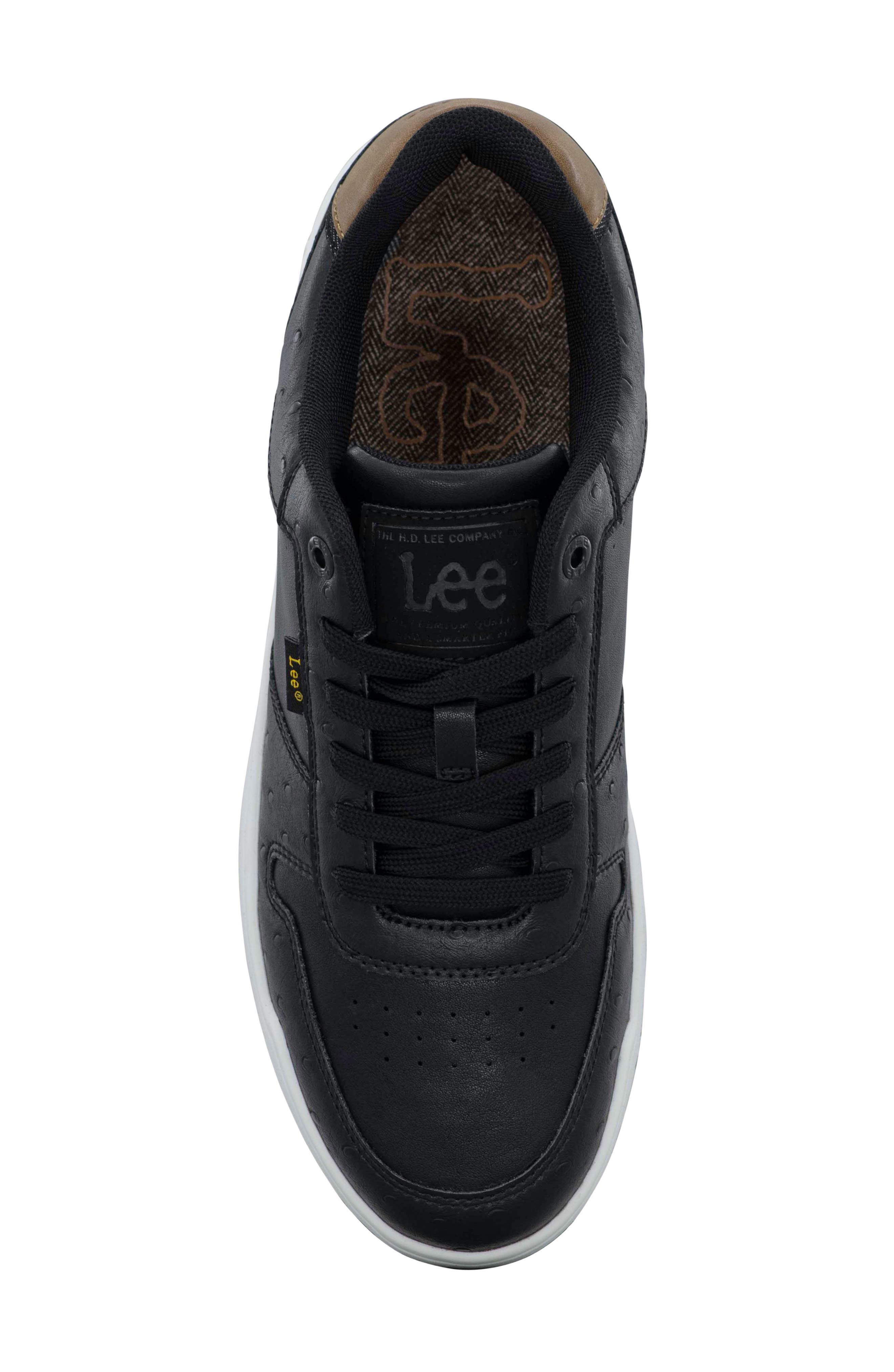 Specter EXO Faux Leather Sneaker, Alternate, color, BLACK/ BLACK/ OSTRICH