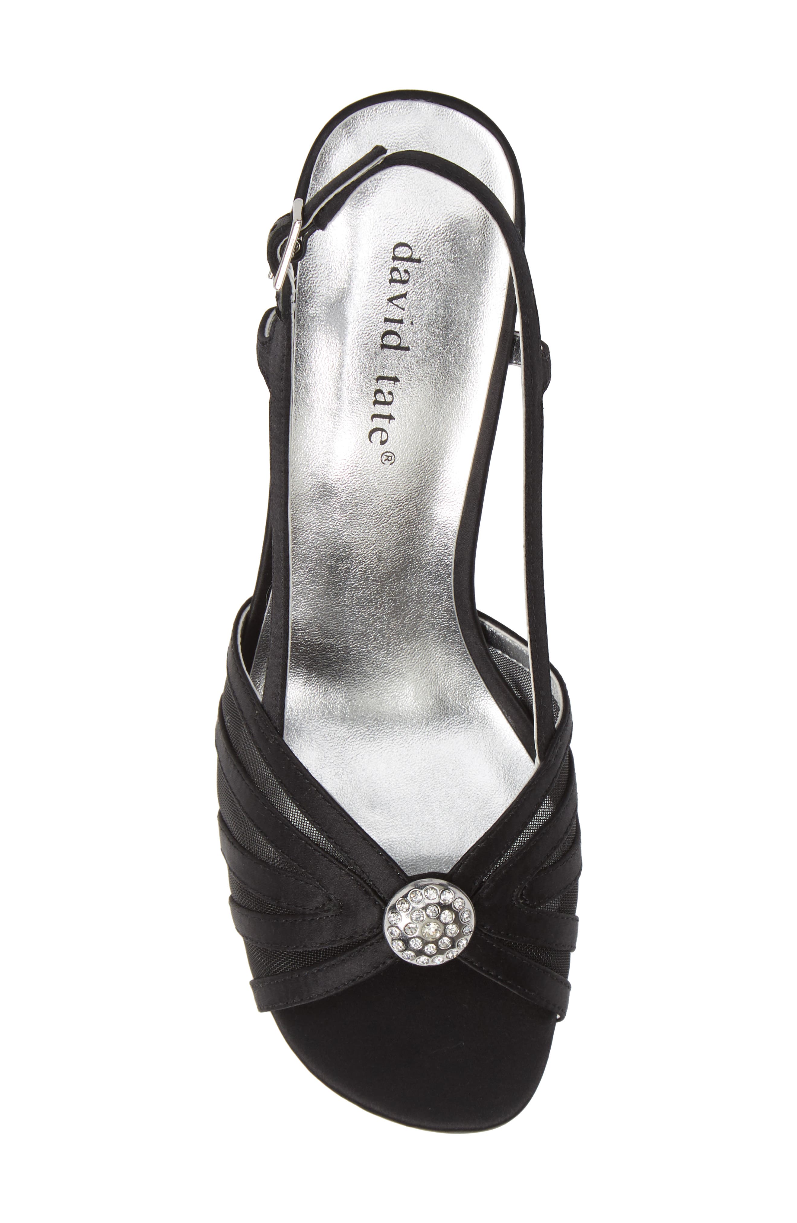 Cheer Sandal, Alternate, color, BLACK SATIN