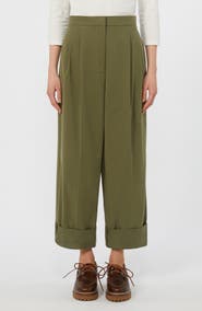 Weekend Max Mara Bronzo Pleated Cuff Pants