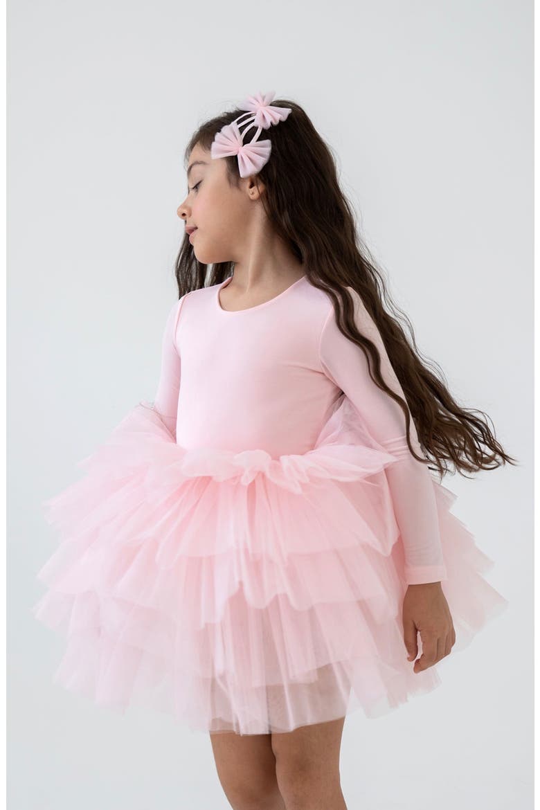Ivy Open Back Fluffy Tutu Dress, Alternate, color, Pink Rose