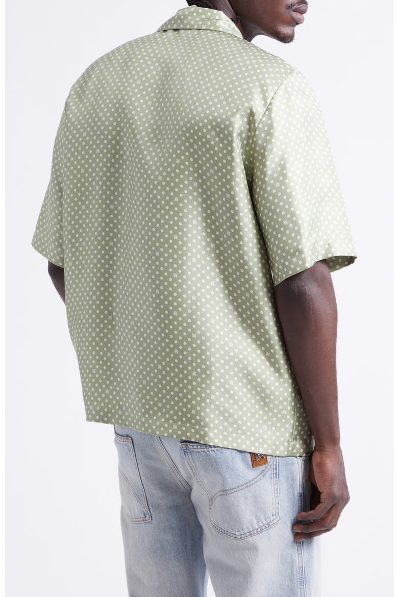 MA Polka Dot Silk Camp Shirt, Alternate, color, GREEN TEA ARCHIVED