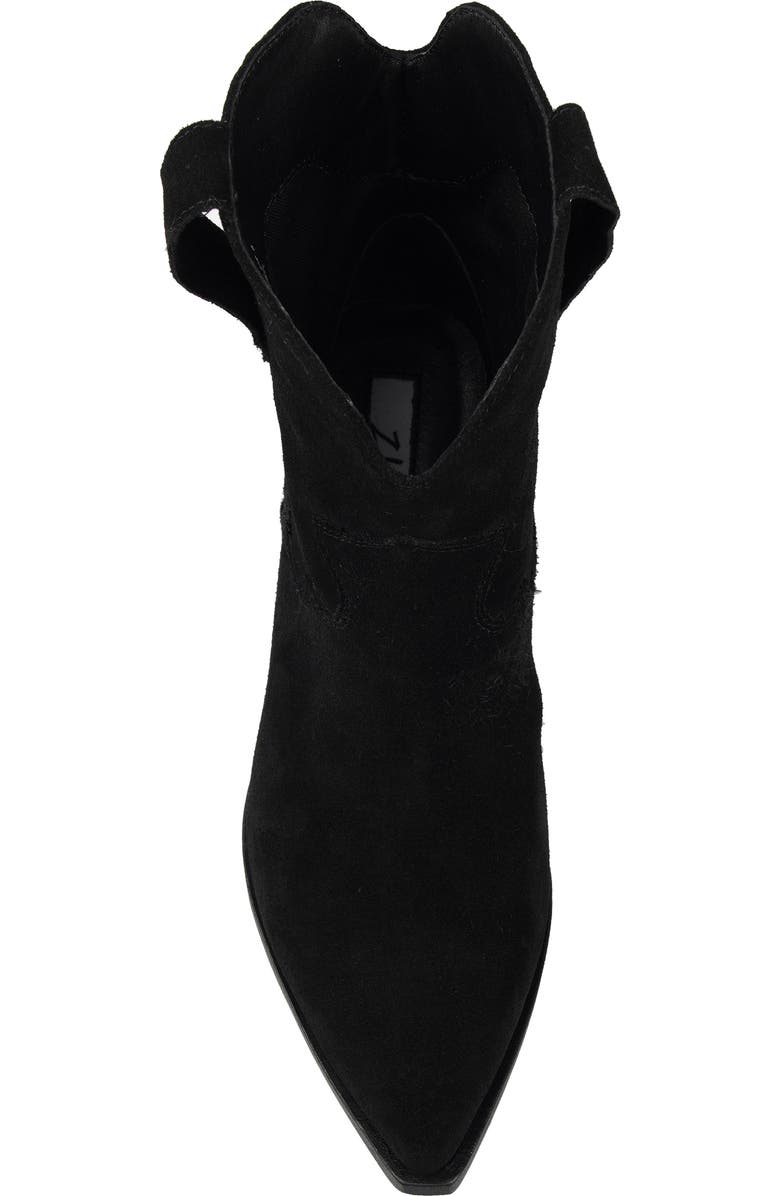 ZIGI Victoryy Pointed Toe Western Boot, Alternate, color, Black Suede