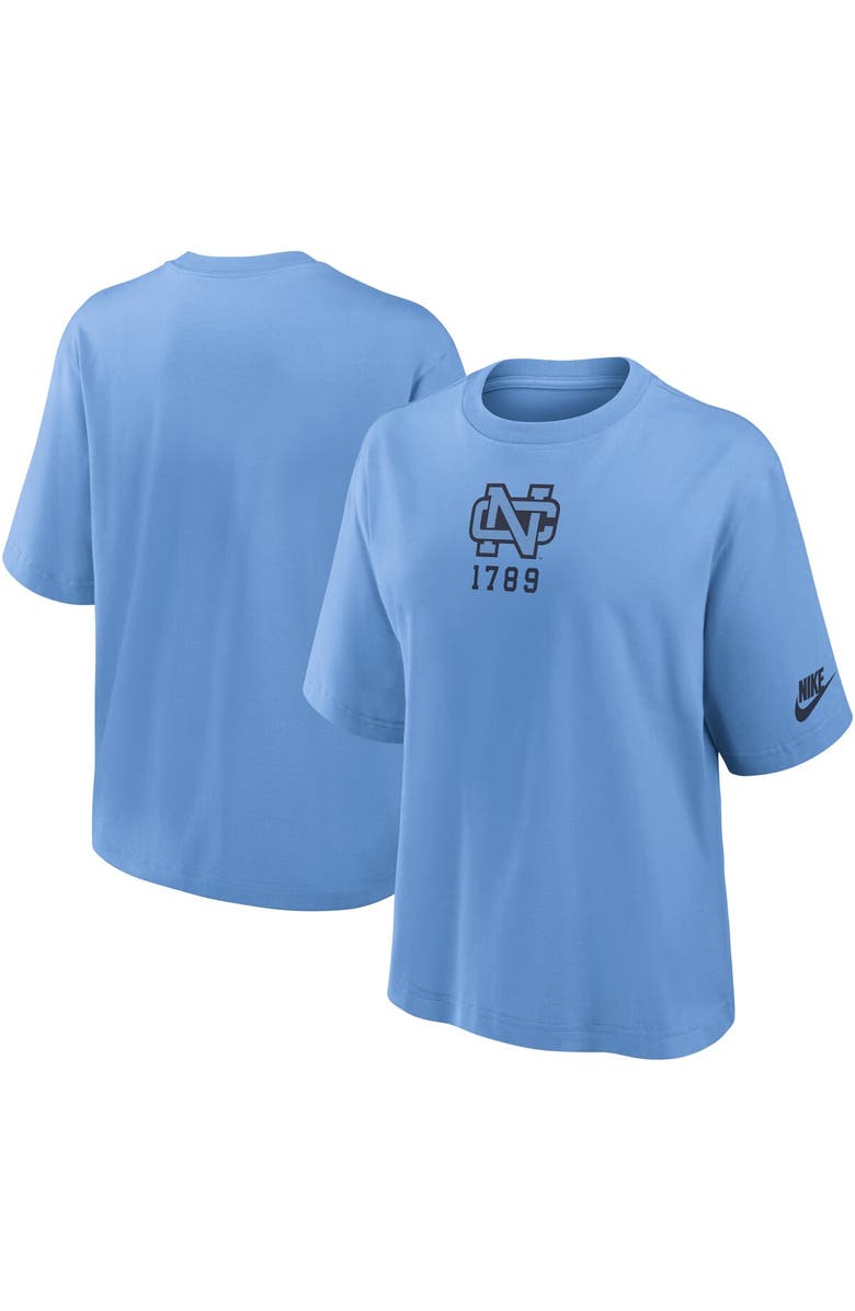 Nike Women's Nike Carolina Blue North Carolina Tar Heels Boxy Legacy Established T-Shirt, Main, color, Blue