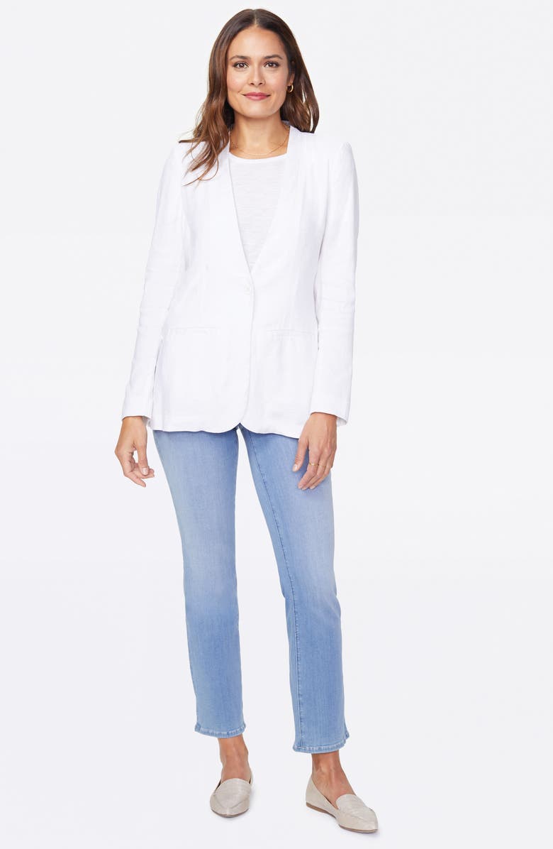 NYDJ One-Button Linen Blend Blazer, Alternate, color, 