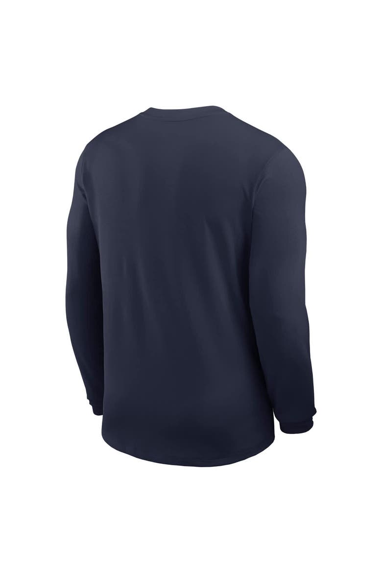 Men's Jordan Brand Navy Michigan Wolverines 2025 Sideline Coach UV Dri-FIT Long Sleeve Shirt, Alternate, color, Navy