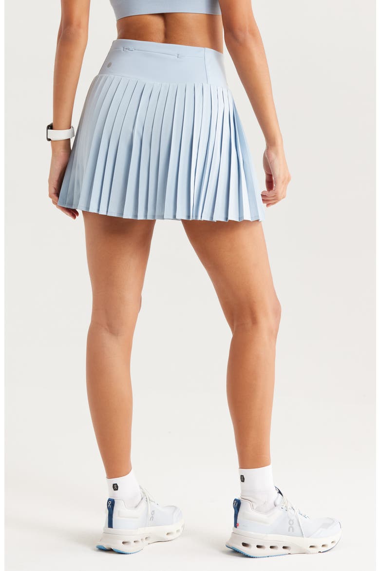 Sunburst High Waist Pleated Tennis Skort, Alternate, color, BLUE FOG
