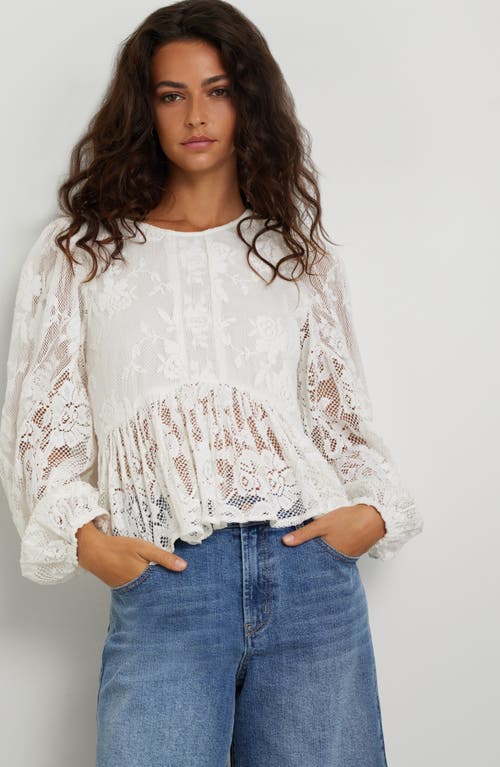 TREASURE & BOND TREASURE & BOND LACE PEPLUM TOP