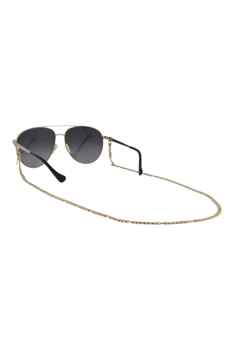 Novelty 61mm Aviator Sunglasses, Alternate, color, GOLD GOLD GREY