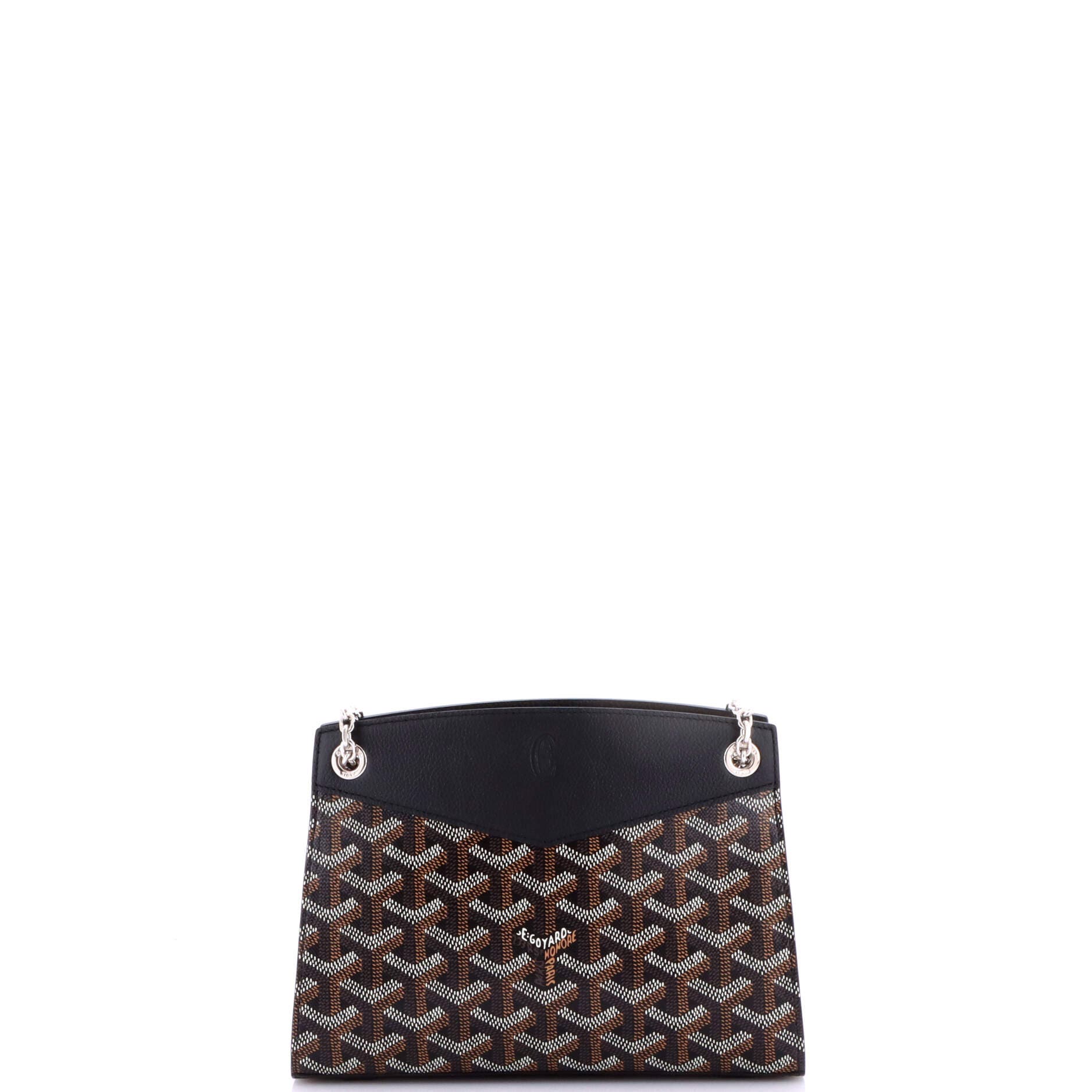 Structured Rouette Chain Shoulder Bag Coated Canvas Mini, Alternate, color, Black