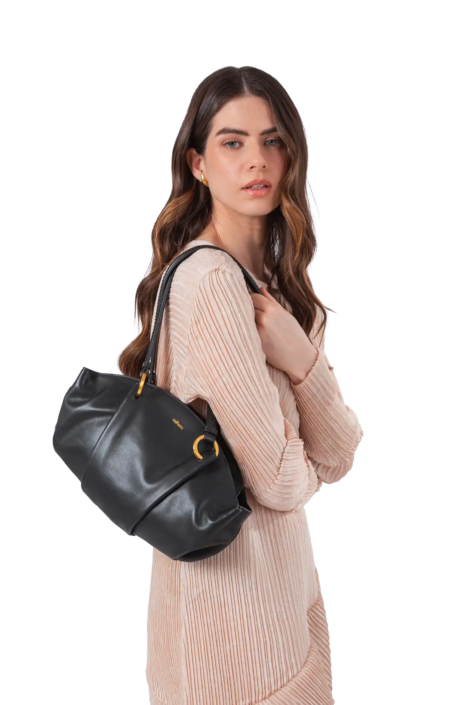 0707 Leather Shoulder Bag, Alternate, color, Black