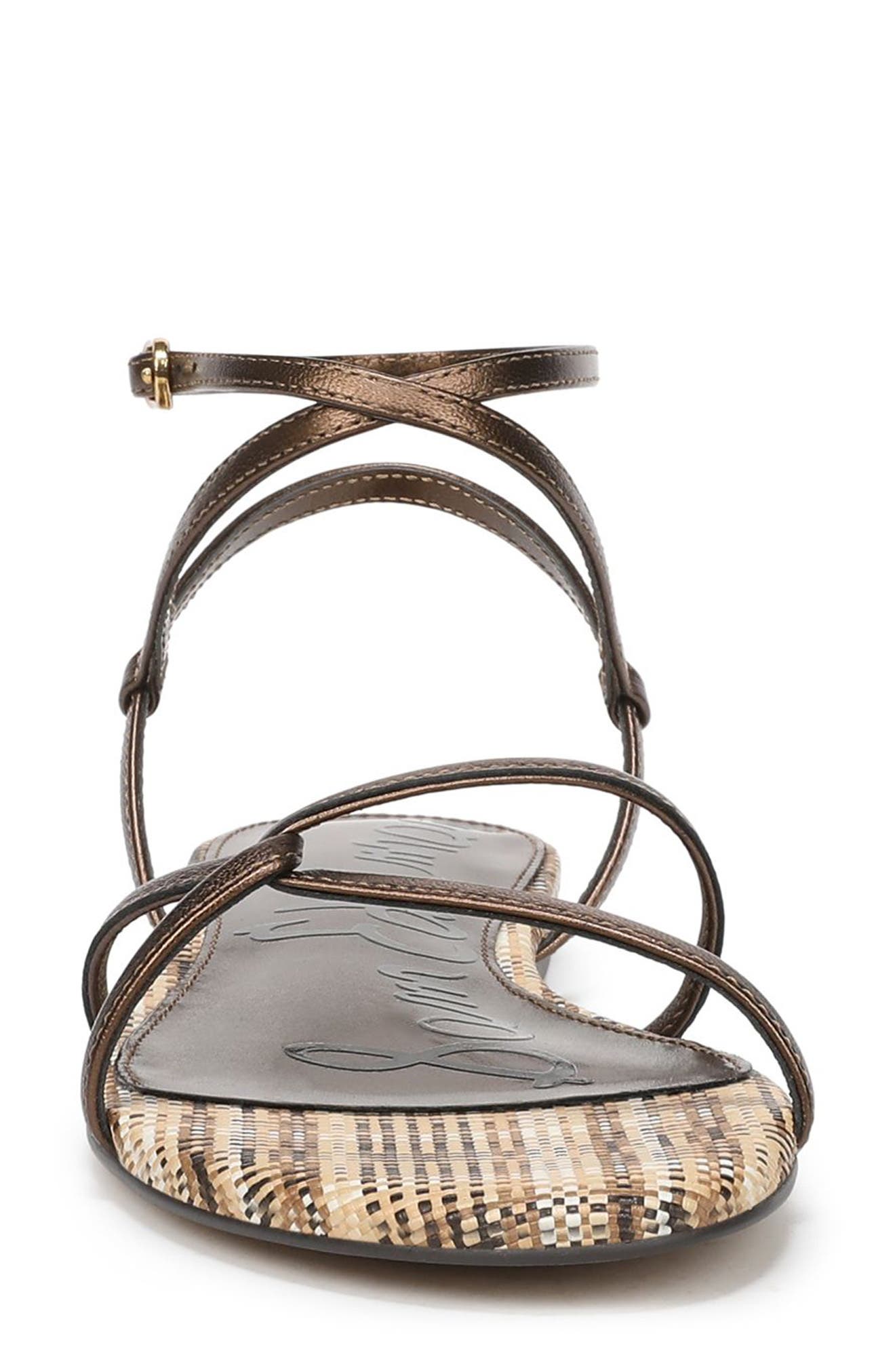 Ellina Ankle Strap Sandal, Alternate, color, BRONZE METALLIC