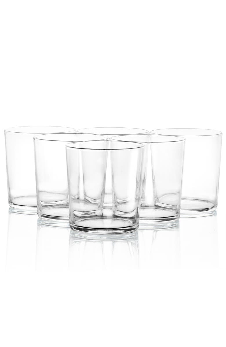 MARTHA STEWART 12 Piece Bowey Double Old Fashion and Highball Glassware Set, Alternate, color, Clear