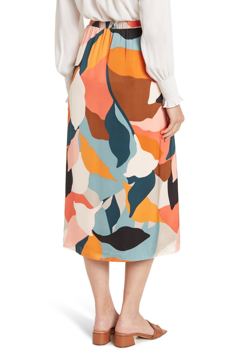 Daniel Rainn Matte Satin A-Line Skirt, Alternate, color, MULTI