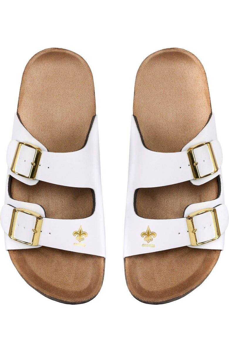 FOCO Women's FOCO New Orleans Saints Double-Buckle Sandals, Main, color,