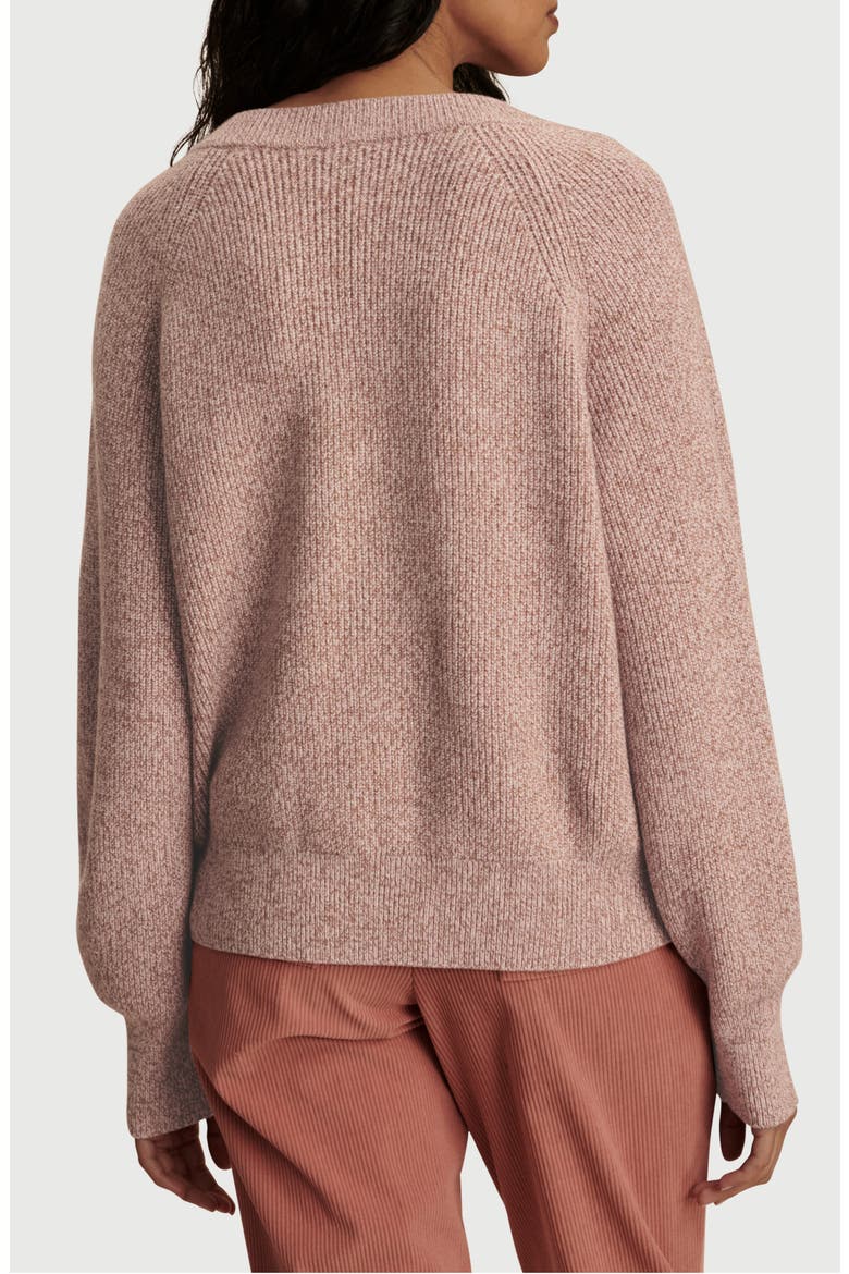 Kennings Half Button Sweater, Alternate, color, GINGER ROSE FLECK