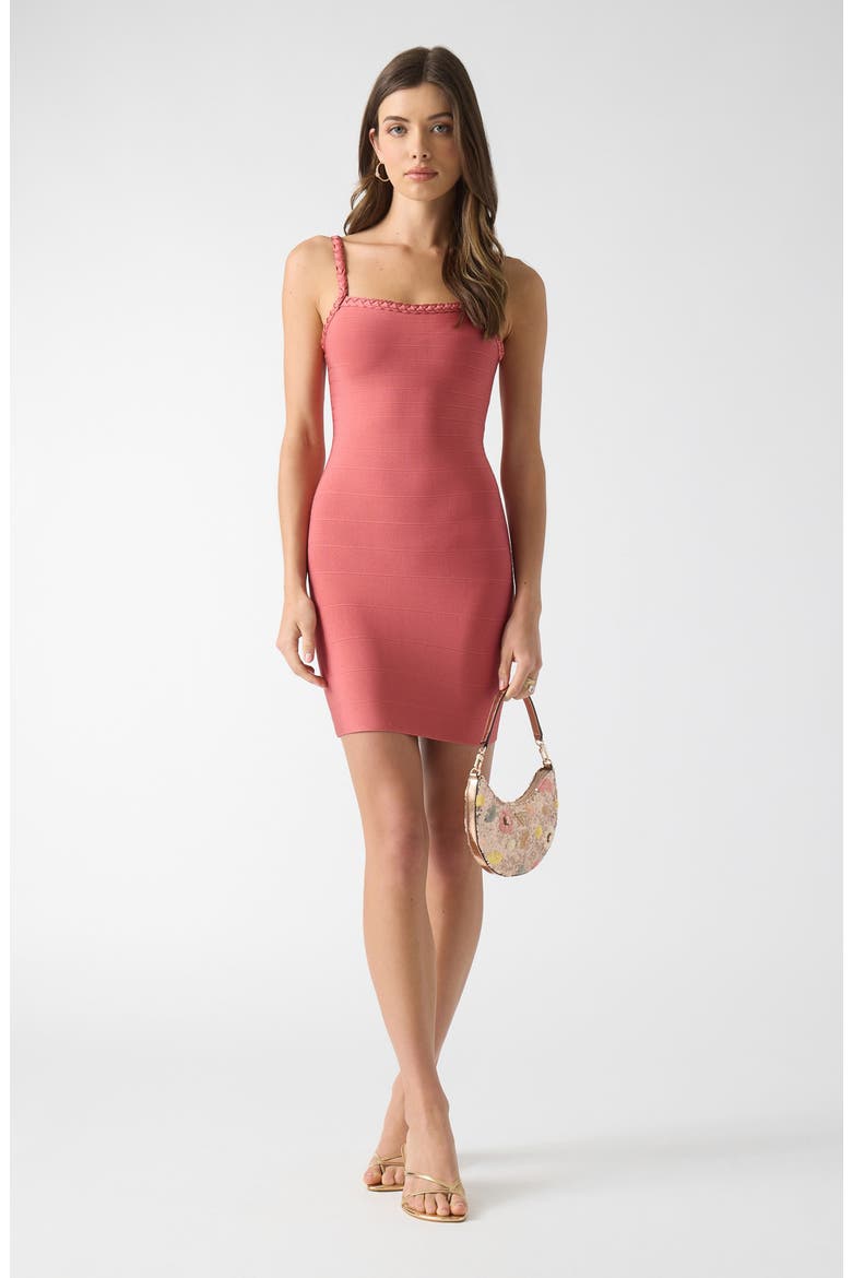 Gwen Bandage Minidress, Alternate, color, DARK RED