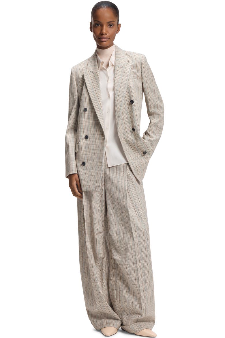 Jukana Windowpane Plaid Stretch Wool Blazer, Alternate, color, SEA BLOSSOM PLAID