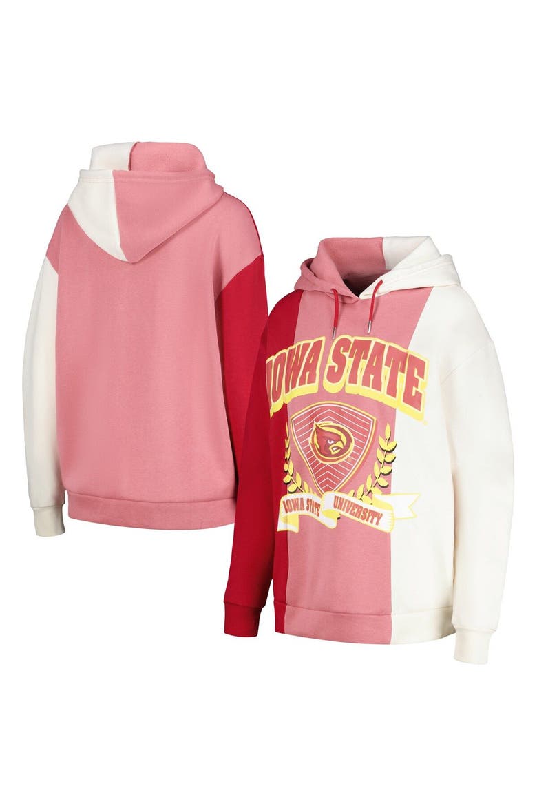 Women's Gameday Couture Cardinal Iowa State Cyclones Hall of Fame Colorblock Pullover Hoodie, Main, color, Cardinal
