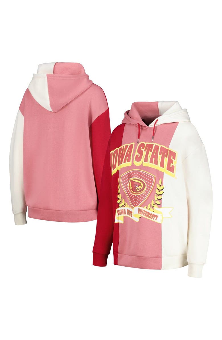GAMEDAY COUTURE Women
s Gameday Couture Cardinal Iowa State Cyclones Hall of Fame Colorblock Pullover Hoodie, Main, color, Cardinal