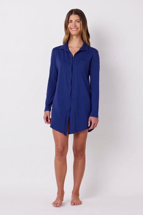 Classic Solid Pima Knit Night Shirt