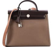 Pre-Owned Hermes Herbag Zip Leather and Toile 31