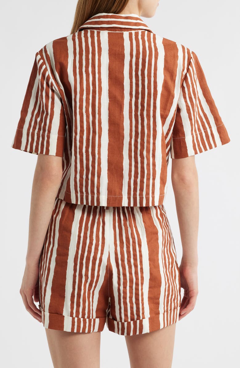 Cleobella Mizuki Stripe Woven Shirt, Alternate, color, Vecchio Stripe Print