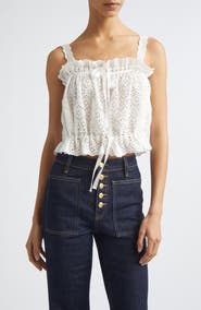Ulla Johnson Isola Cotton Eyelet Top