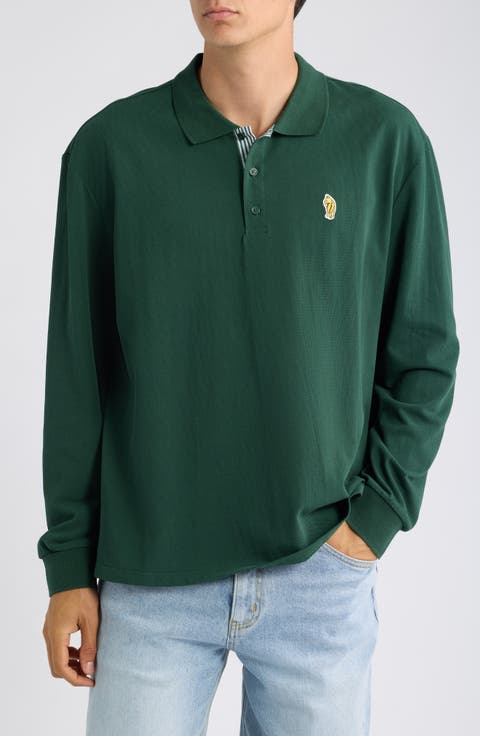 Pooh Hudson Long Sleeve Cotton Piqué Polo