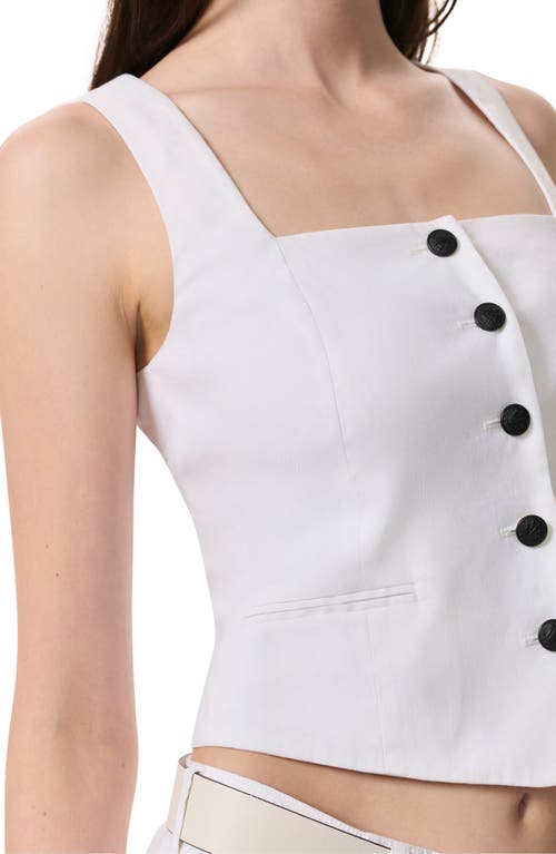 Rag & Bone Mariana Linen Vest White In White
